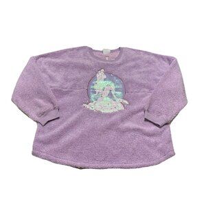 Disney 2019 The Little Mermaid Ariel Purple Fuzzy Spirit Jersey Top Size XXL